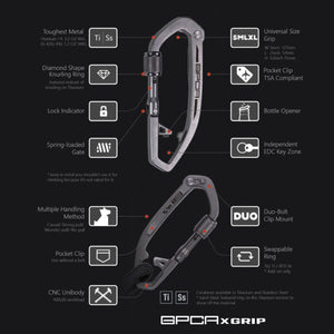 Stinger Whip Car Emergency Tool (Monkey Fist + GPCA X Grip Carabiner)