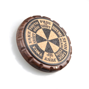 Ergo-Spin Game Cork Coaster with Fidget Spinner