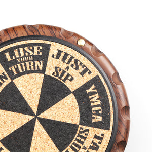 Ergo-Spin Game Cork Coaster with Fidget Spinner