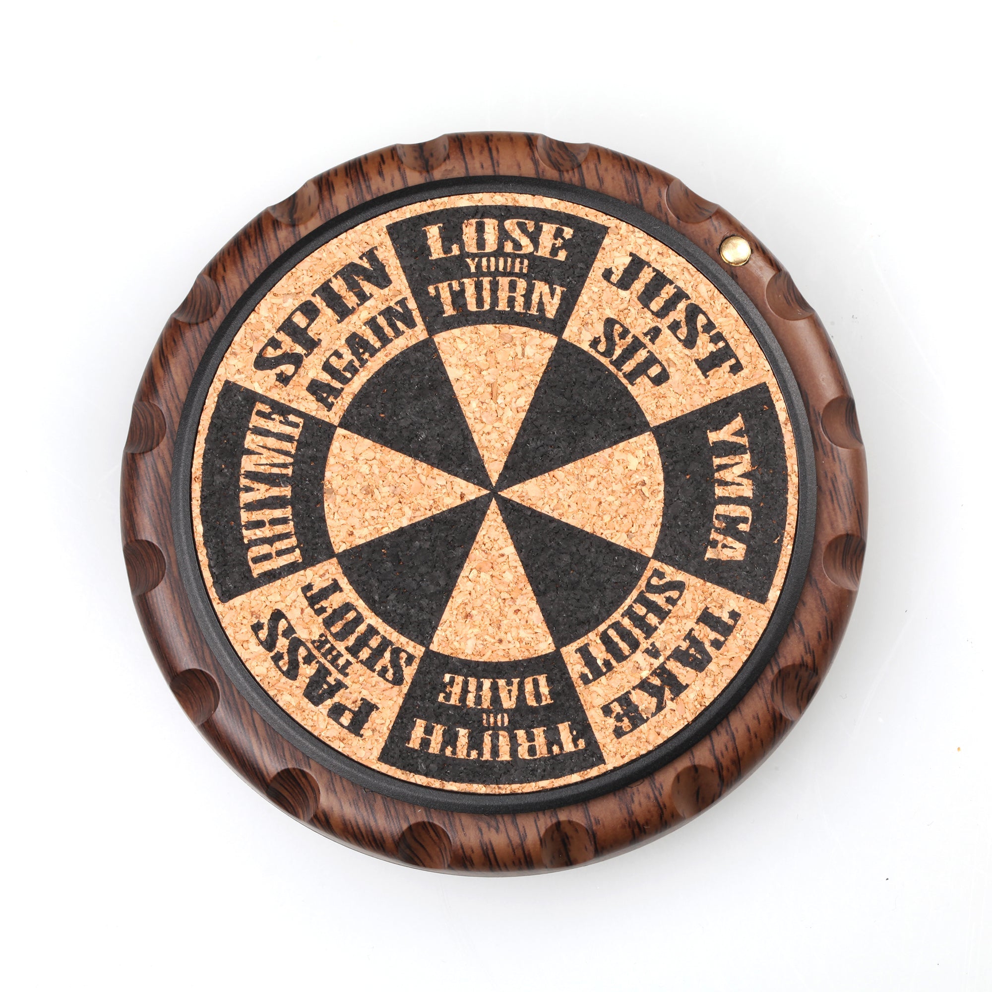 Ergo-Spin Game Cork Coaster with Fidget Spinner