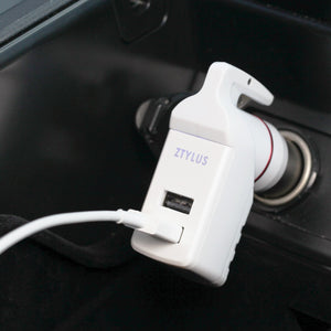 USB Car Charger Emergency Tool (White)