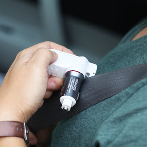 USB Car Charger Emergency Tool (White)