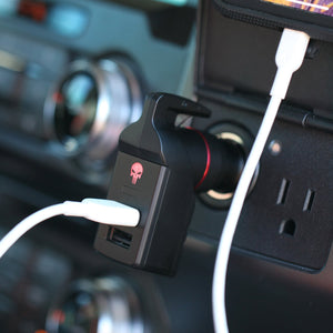 USB Car Charger Emergency Tool (Red Punisher)