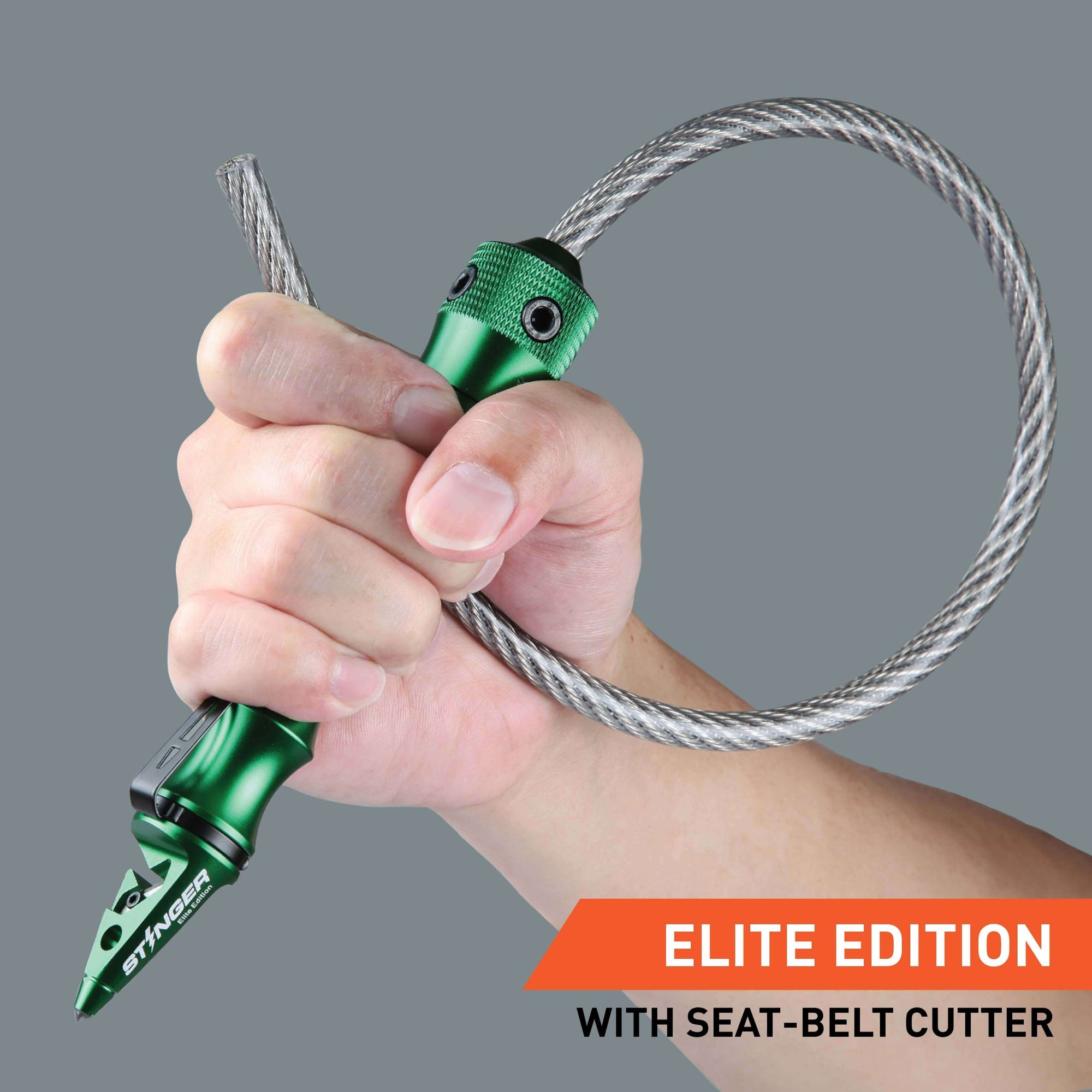 Stinger Whip Car Emergency Tool (Elite Edition, Green)