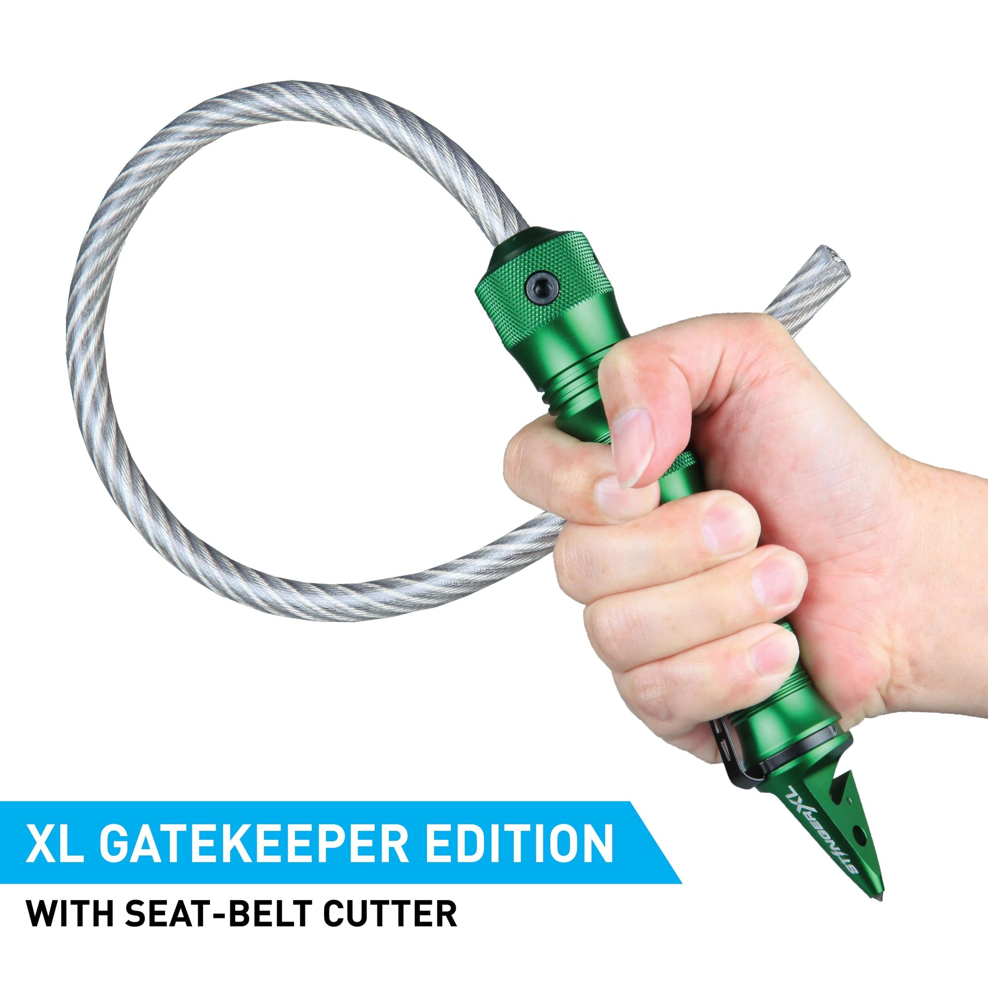 Stinger Whip Car Emergency Tool (XL Gatekeeper Edition, Green)