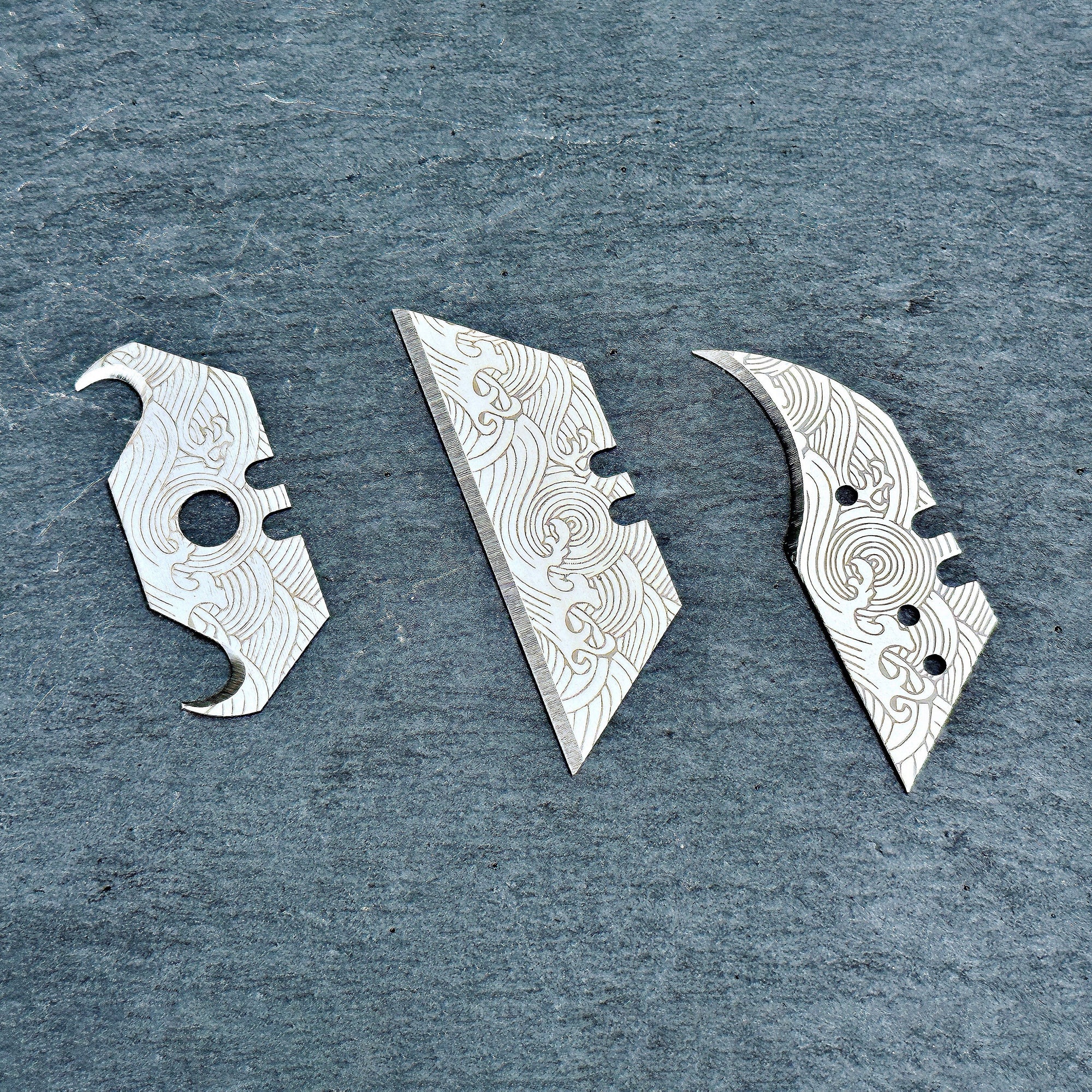 Stinger Laser Engraved Utility Edges, Tool Replacements - Ocean Wave