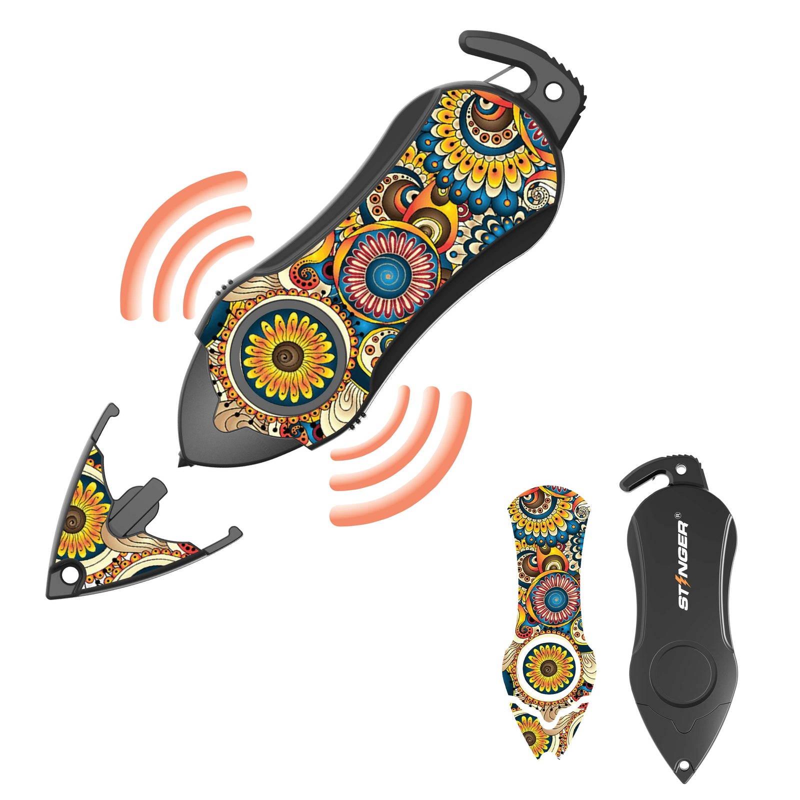 Personal Safety Alarm, Car Window Breaker, Seatbelt Cutter, Panic Button, Self-Defense, Personal Alarm Keychain, Women Safety, Personal Safety Device