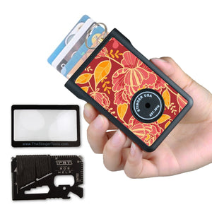 Stinger Polymer Safety Wallet with Personal Alarm Emergency Tool, Multi-functional Tool, and Magnifier