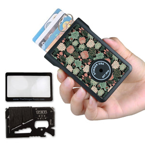 Stinger Polymer Safety Wallet with Personal Alarm Emergency Tool, Multi-functional Tool, and Magnifier