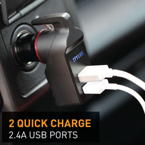 USB Car Charger Emergency Tool (Black)