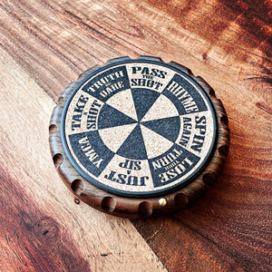 Ergo-Spin Game Cork Coaster with Fidget Spinner