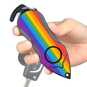 Personal Alarm Keychain Safety Emergency Tool (Rainbow)