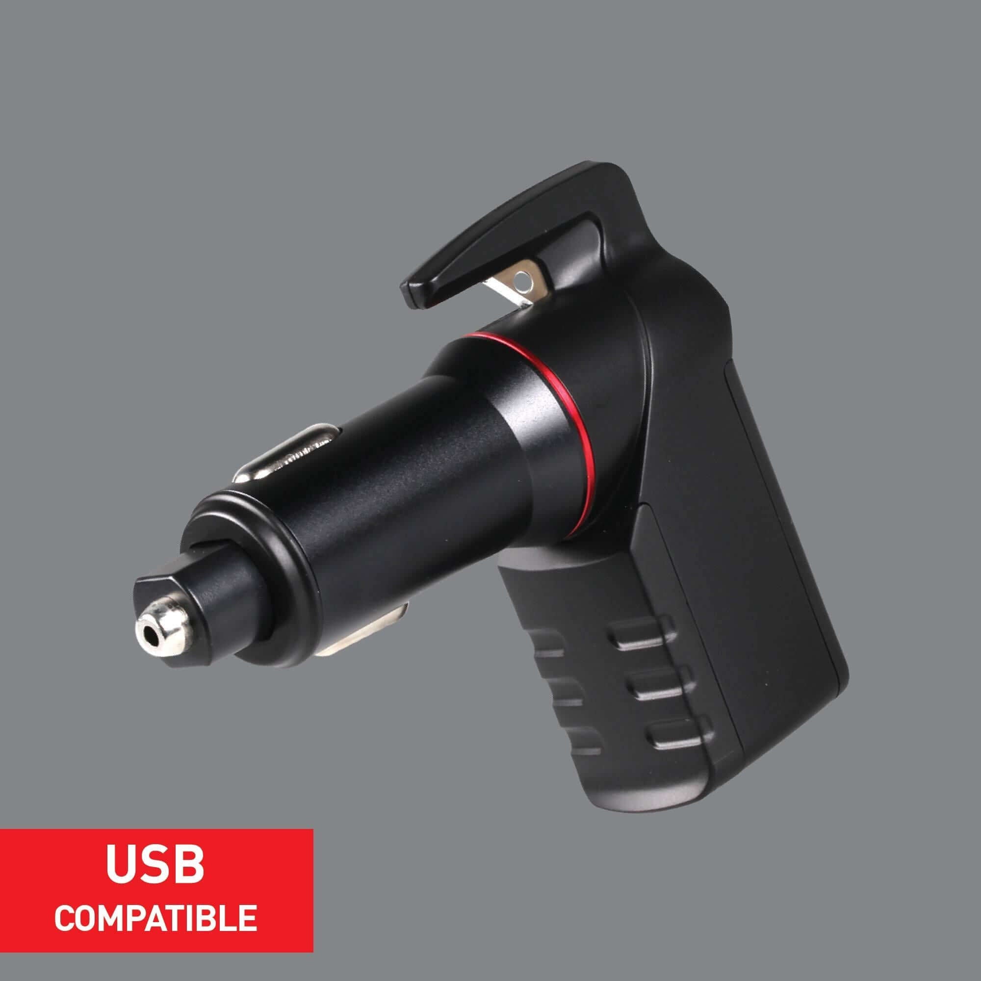 USB Car Charger Emergency Tool (Black)