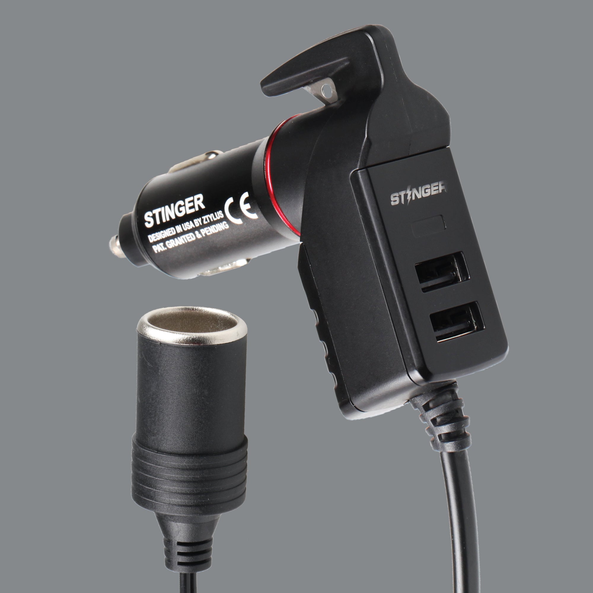 Stinger USB Emergency Tool with Single Cigarette Lighter Connection